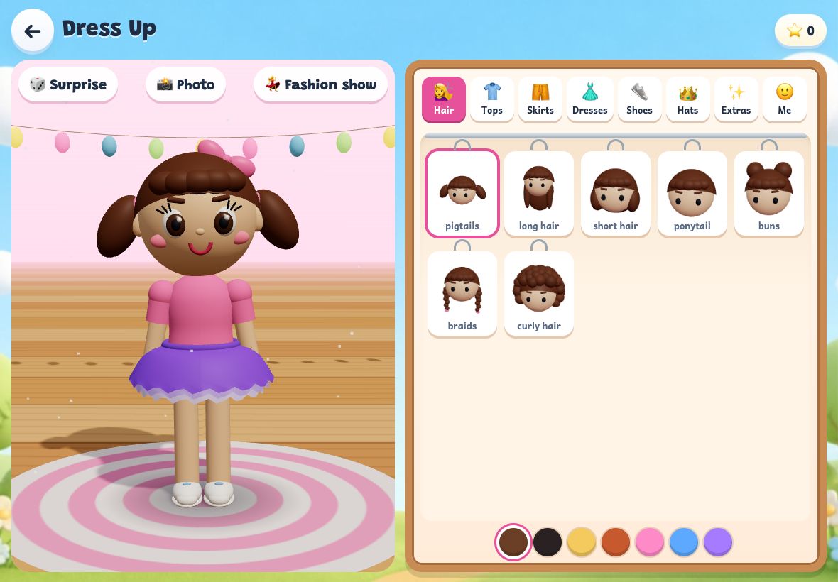 Screenshot of Dress Up in Sprout
