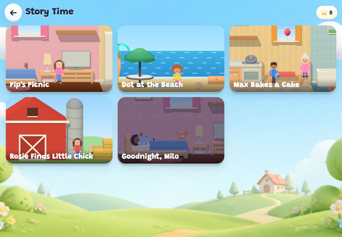 Screenshot of Story Time in Sprout